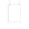 Azar Displays Hanging Clear Acrylic Plexiglass Shield Cashier PPE 18"x24", PK2 179962-100 - alternate 3
